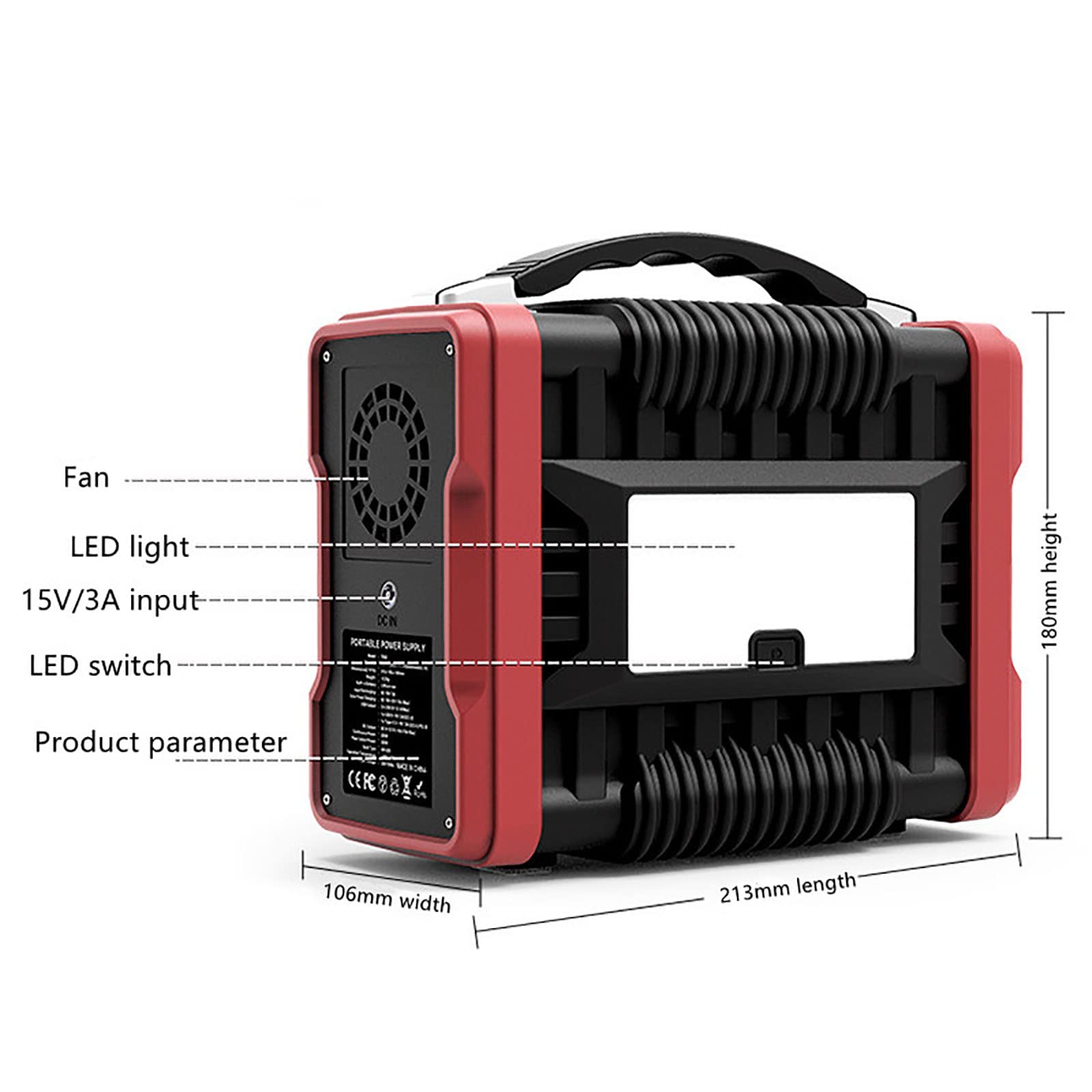Avviatori di Emergenza per Auto con Batteria da 60000 mAh, generatore Solare da 222 Wh, Alimentatore per Emergenza, Campeggio e Viaggi.