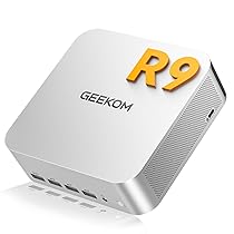 GEEKOM (2026 Edizione Mini PC AI A7 MAX con AMD Ryzen 9 7940HS,16GB DDR5 e 1TB SSD(Memoria DDR Espandibile,Non LPDDR),Mini PC Windows 11 Pro,Grafica Radeon 780M, 4 Modalità | USB4 | 8K | Lettore SD