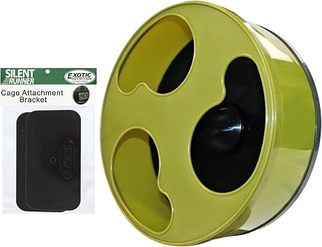 Silent Runner 12" Wide + Cage Attachment NO Stand - Silent, Fast, Durable Exercise Wheel - Sugar Gliders, Degus, Rats, Hedgehogs, Prairie Dogs & Small Pets
