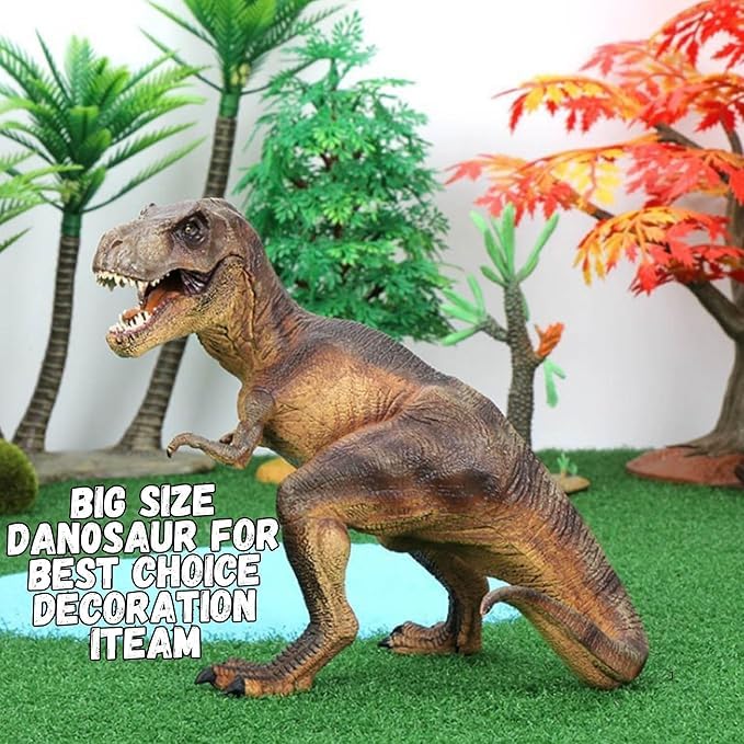 Image of Big Size Realistic T Rex Dinosaur Toy for Kids Tyrannasaurus Dino Jumbo Animals Action Figure for Girls and Boys Prehistoric Animal Educational & Learning Toy Playset Best Birthday Return Gift