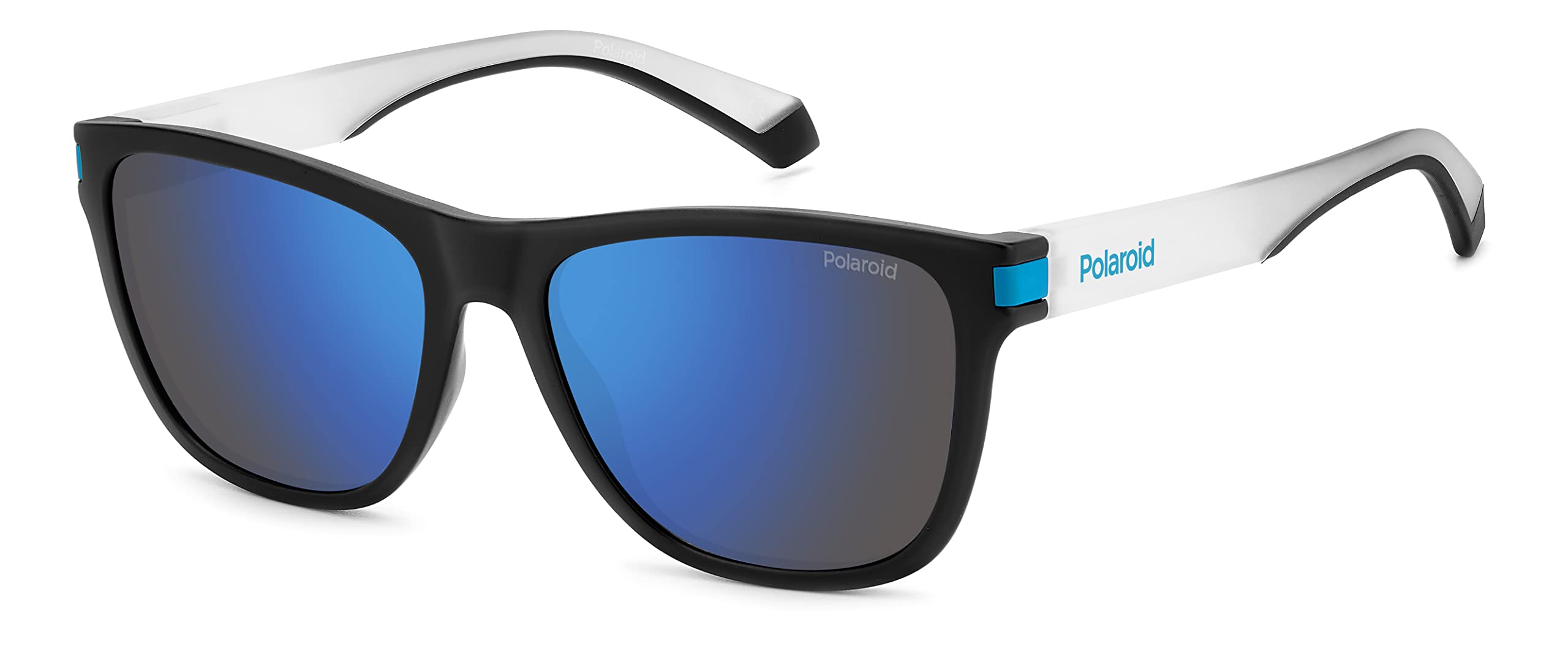 Polaroid Men's Casual Polarized Sunglasses, 0vk/5x Mtblk Blue, 56