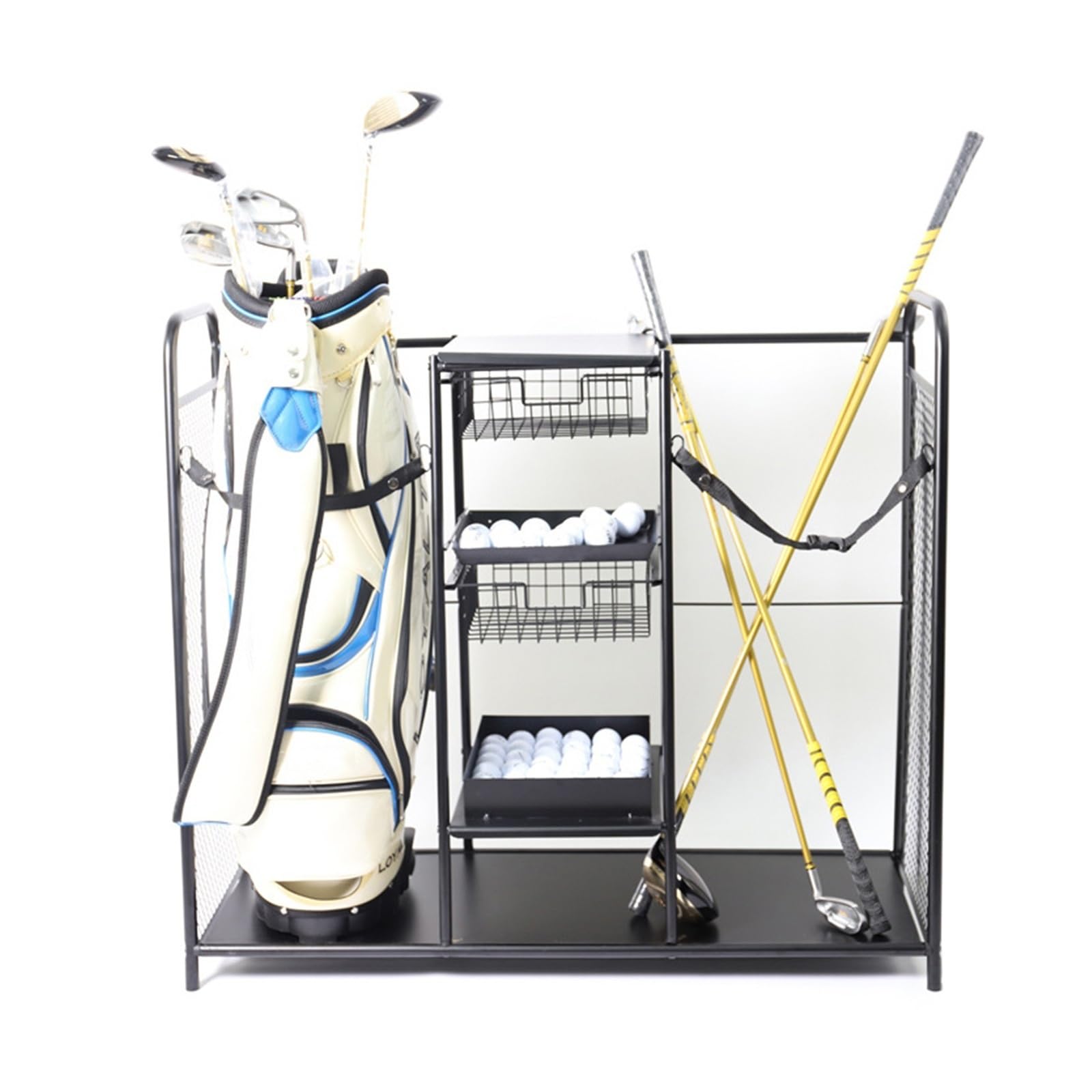ゴルフ収納ラック ゴルフバッグオーガナイザー ガレージ用 ゴルフクラブホルダー Amazon | ガレージ用ゴルフバッグ収納ラック ゴルフガレージ
