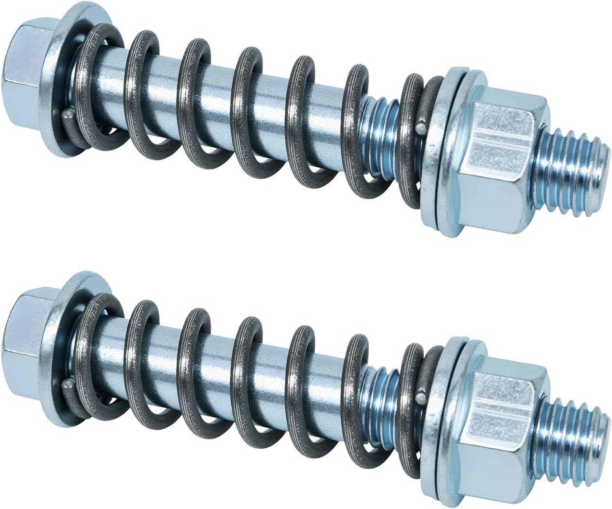 M10x1.5 Automotive Exhaust Manifold Bolts, Equipped with Shock-absorbing Spring, Exhaust Bolt and Nut Kit, Stainless Steel Flange Accessory, Suitable for Automotive Exhaust System, 2pcs