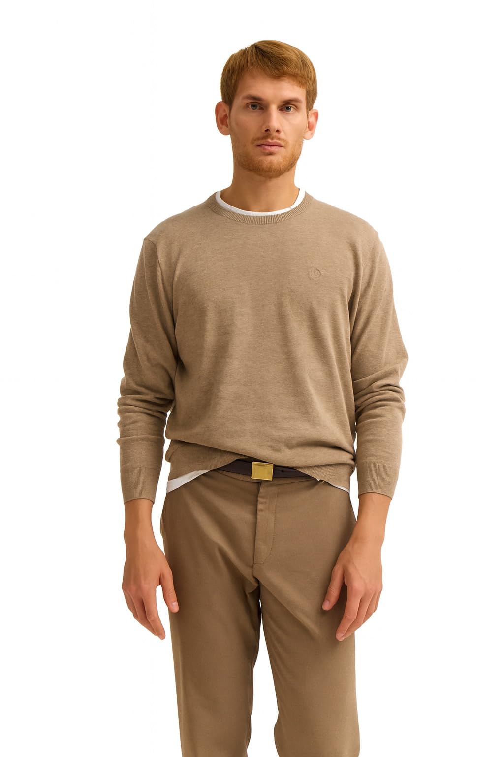 bugatti Herren Pullover Rundhals 7400-85510D Regular Fit Basic Essential Baumwolle