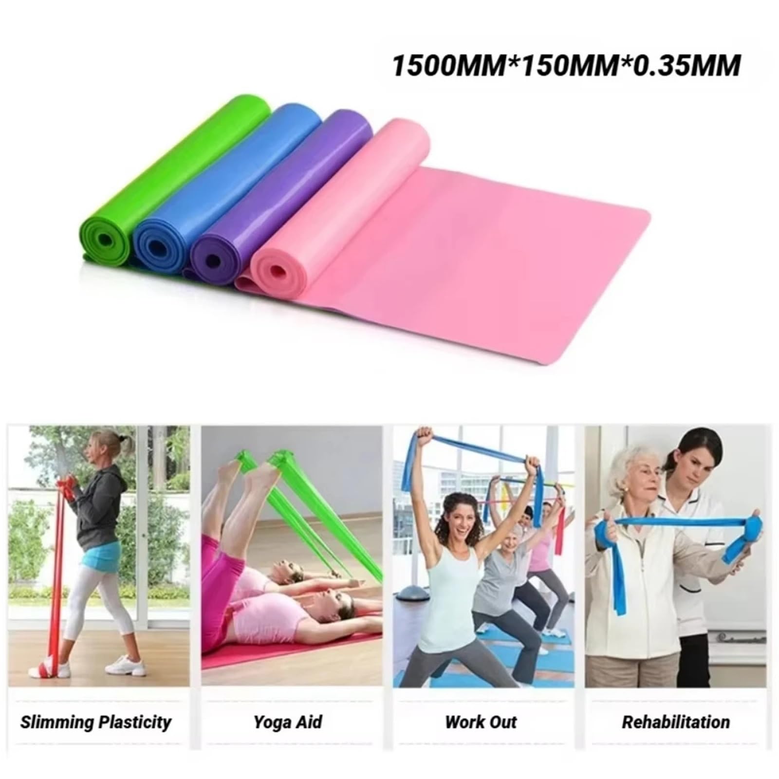 Fasce elastiche for esercizi di resistenza, yoga e pilates, for forza a casa per Allenamento