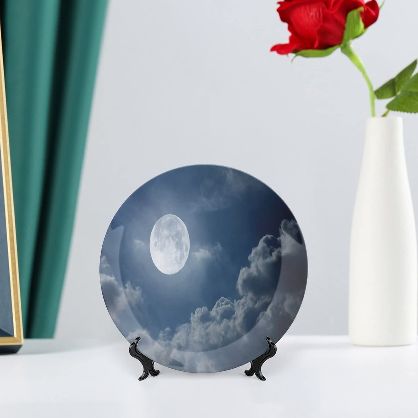 Amazon.com: 7 Inch Decorative Plate, Moon Tableware Plate, Night