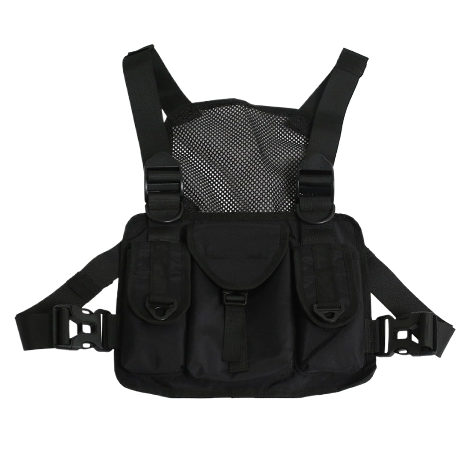 Chaleco chaleco táctico con correas ajustables y bolsillos múltiples para running 8