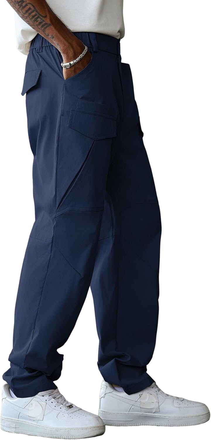 ZAFUL Men's Outdoor Cargo Hiking Pants Tactical Pants Lightweight Work Pants with 6 Pockets