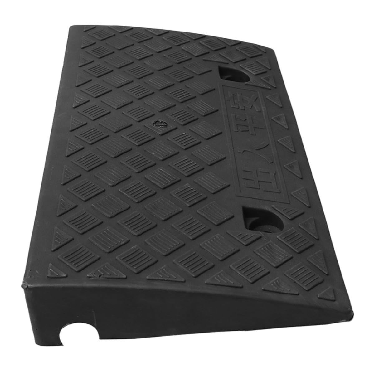Rampa para Ruedas de Coche 10cm de Plástico Negro, Unida