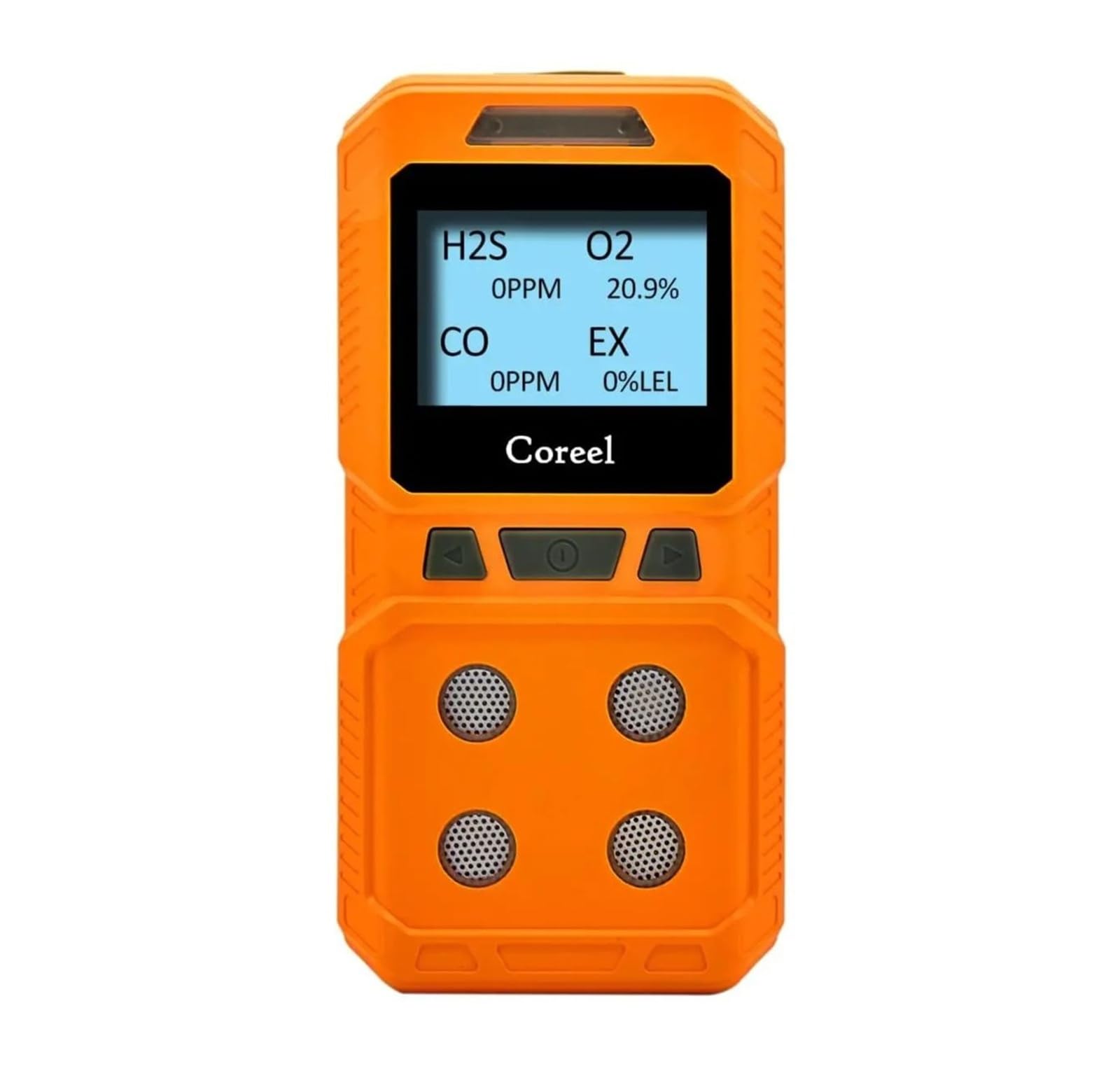 Détecteur de gaz Portable 4 en 1 (O2, CO, H2S, combustibles) - Analyseur fuites Rechargeable for Le Travail et la Maison Haute sensibilité