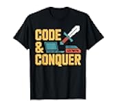 Code & Conquer Retro Gamer Coder T-Shirt