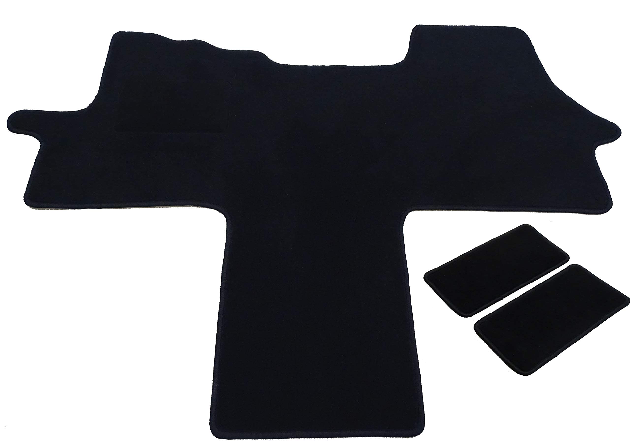 Automatte Autoteppich kompatibel mit Ducato Jumper II Boxer II 250 seit Bj. 2006 Tuftvelours Capri schwarz 1615-CT-S (schwarz, Fahrerhausteppich mit 2 Einstiegsmatten)