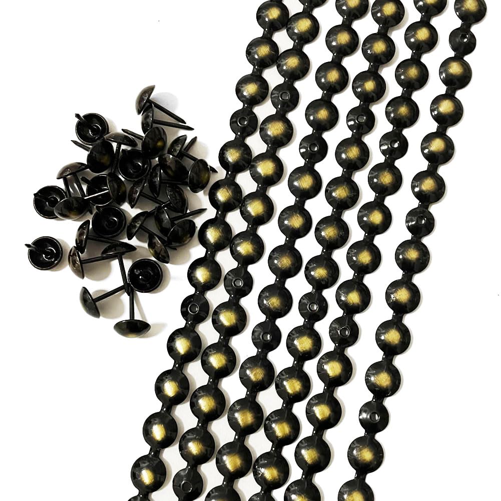 Let's Decorate 10 Meters D11mm Bronze Upholstery Tacks Strips/Nailhead Trims,Decorative Nail Strips with Upholstery Tacks for Sofa Headboard Bench(J:11mm Bronze)