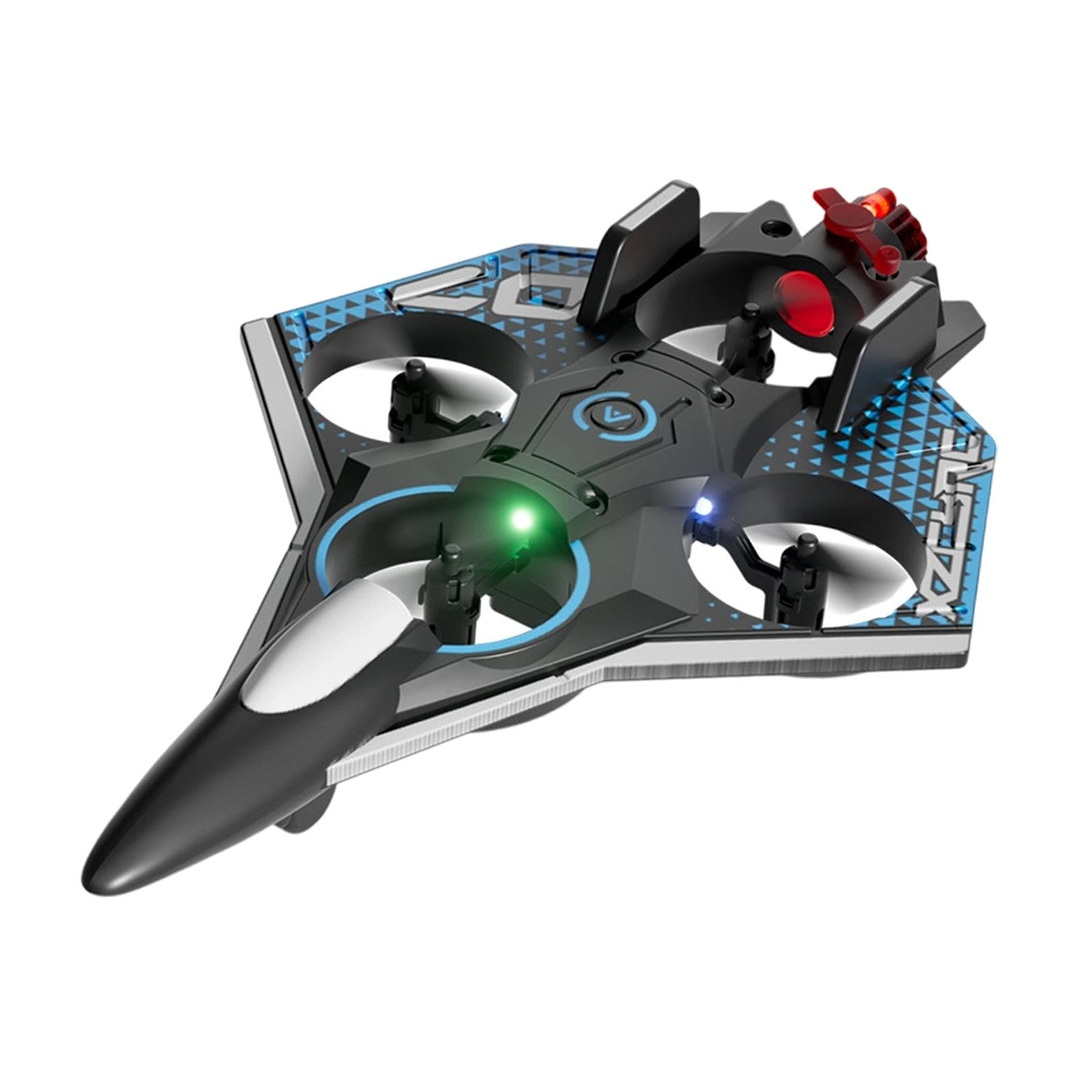 TISHITA RC Plane Avión Planeador Teledirigido de Espuma Liviana con Maniobras 360 Grados Y Luces Led Apto para Entrenamiento de Regalo para Principiante, Azul