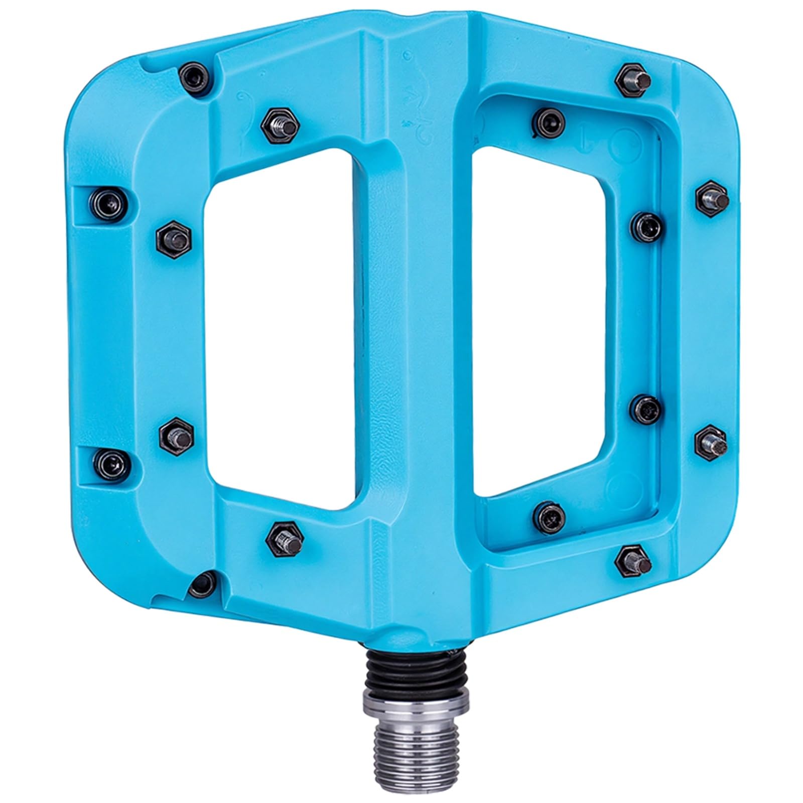 Himmelblaue Nylon-Mountainbike-Pedale, leicht und für den Dauereinsatz, universelle Plattformpedale für Mountainbikes, Rennräder und Falträder, mit stabilem Metallgewinde