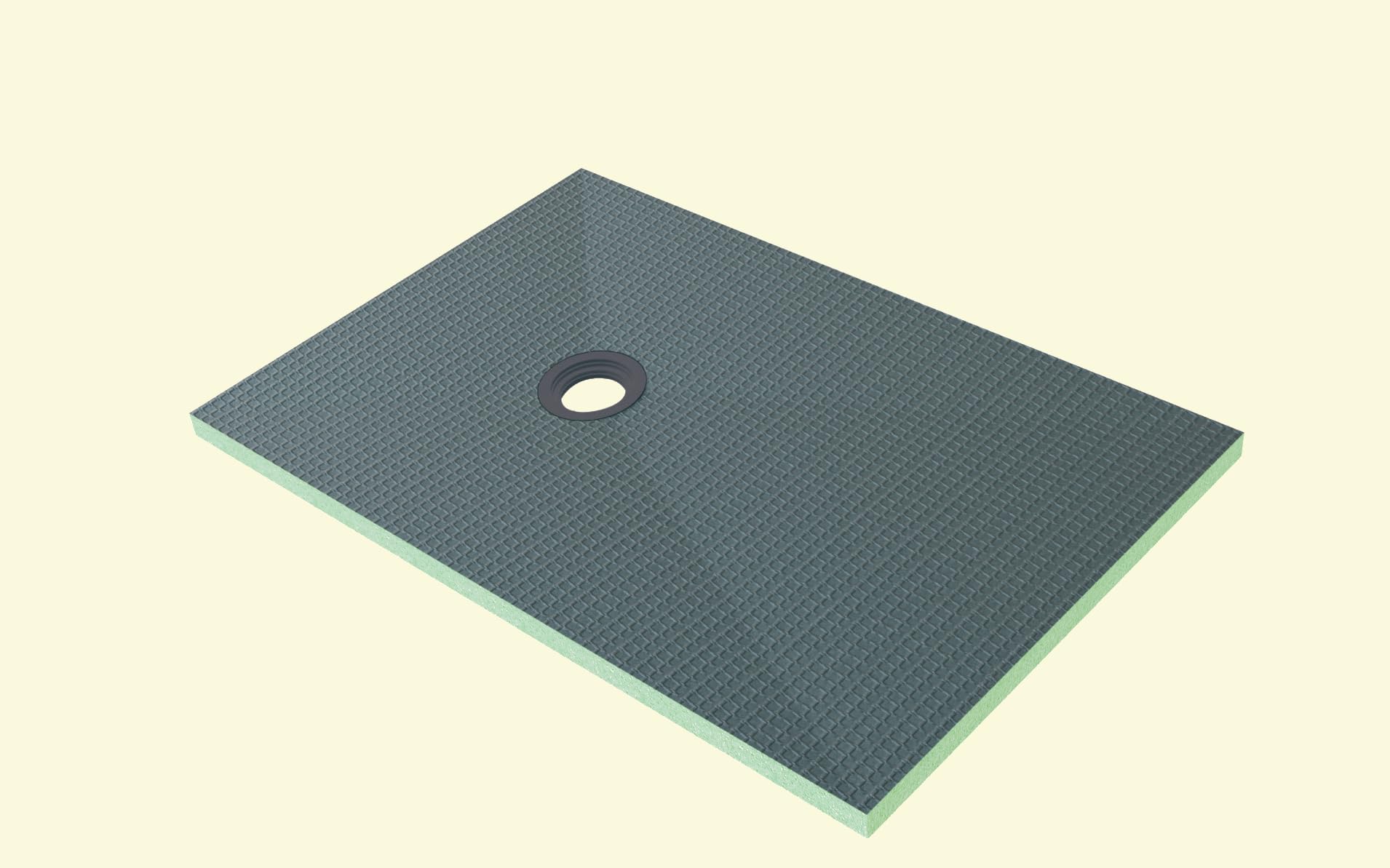 1200x800x40mm, Tablero XPS Listo para Azulejo, Función como el plato de ducha, Panel de Construcción de poliestireno extruido, equipado los accesorios de desagüe
