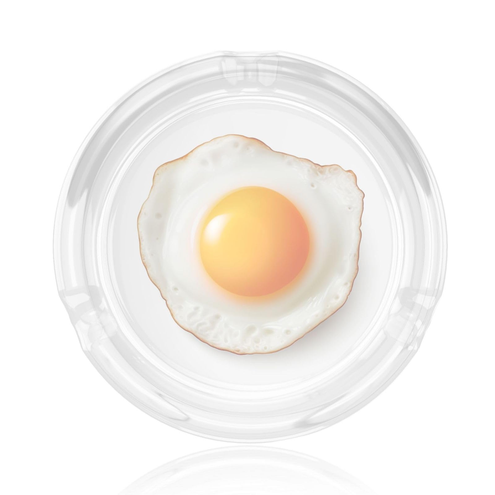 Realistic One Fried Egg Glass Ashtray For Cigarettes Ash Trays Case For Home Office Decor