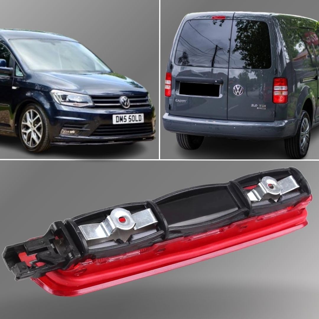 Tercera luz de freno adicional, luz de parada compatible con VW Caddy 3 Mk3 2004-2020 2K0945087C 2K0945087A 2K0945087B
