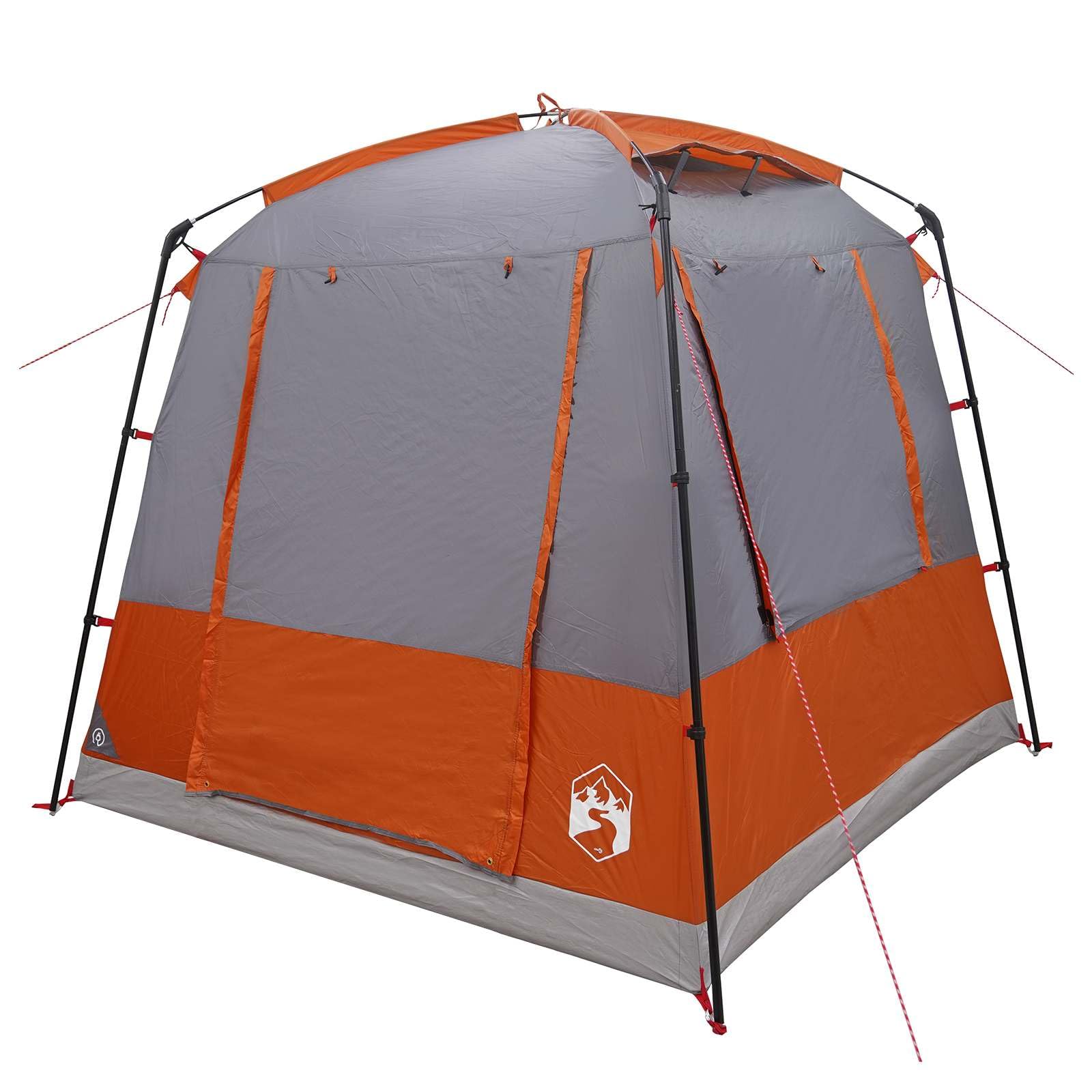 Tenda Party 4 Persona Grigio e Arancione 210x210x190 cm