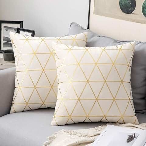 Housse De Coussin 40x40 Cm - Lin - Motif 'Aime Ça' Noir Et Jaune - Décoration Salon, Chambre