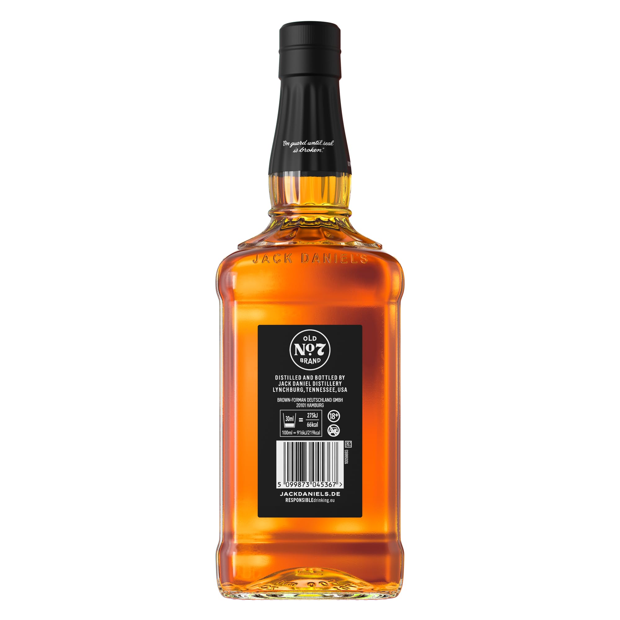 Jack Daniel's Old No. 7 - Tennessee Whiskey - Karamell, Vanille und Noten von Eichenholz - 1.0L/ 40% Vol. (Packung mit 6)