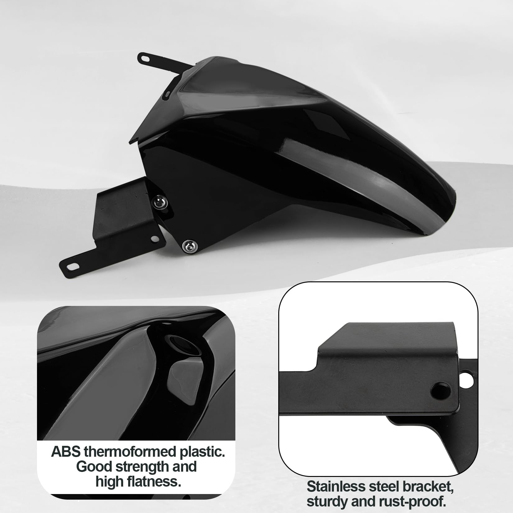 PSLER Motorrad Kotflügelschutzblech Hinten für Tmax 530 DX SX 2017-2019 TMAX 560 2020-2024 Hinterrad Spritzschutz Schutzblech Schmutzfänger Protektor Abdeckung Verkleidung Cowl(Schwarz Glänzend)