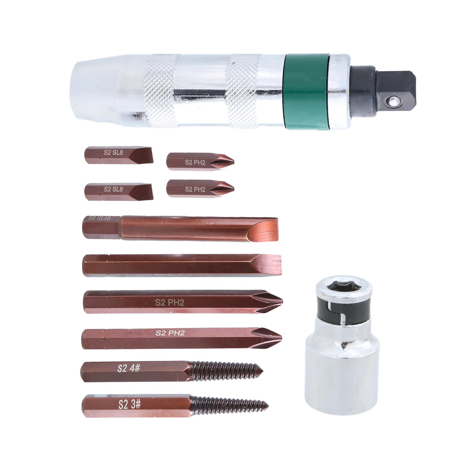 Industrial Multifunctional Heavy Duty Impacts Screwdriver Bit Screw Extractor Manual Repair Screwdriver Set for Screw Interchangeable Bits