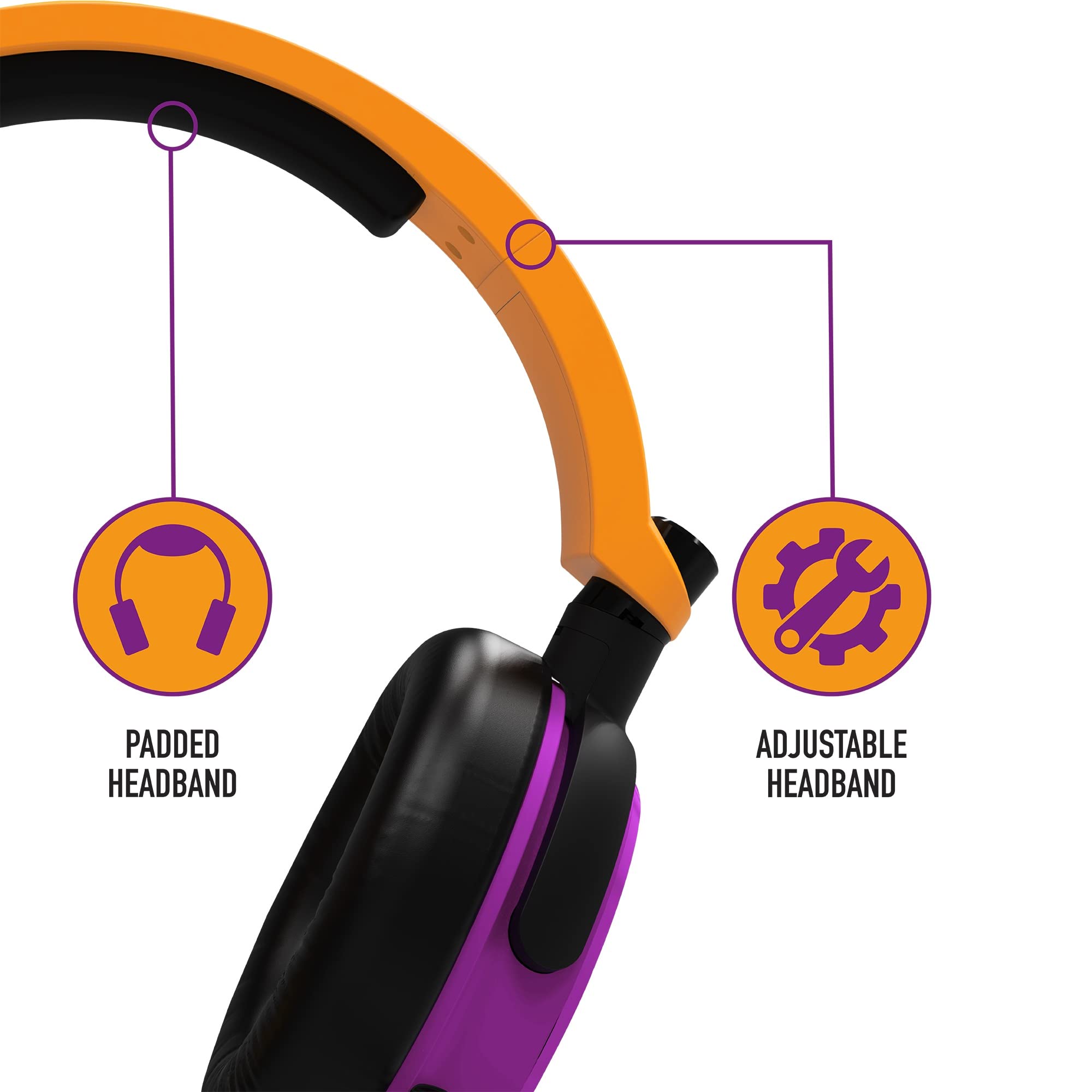 STEALTH C6-100 Gaming Headset Over Ear Neon Orange Lila PS4 PS5 Xbox Switch PC 3.5mm Klinkenstecker