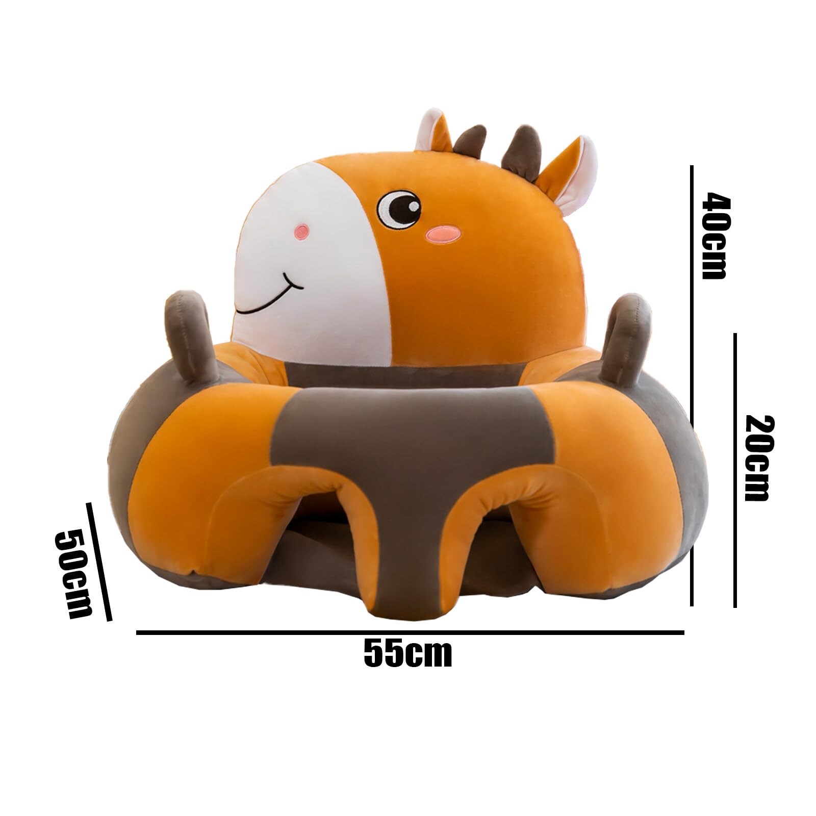 Baby Floor Seat Learn to Sit Lounger Cover Baby Learning Sitting Chair Cover Animal Shaped Baby Sitting Chair for Sitting Up Lounger Cover Baby Learning Sitting Chair Cover (No Filling,just Cover) - Image 3