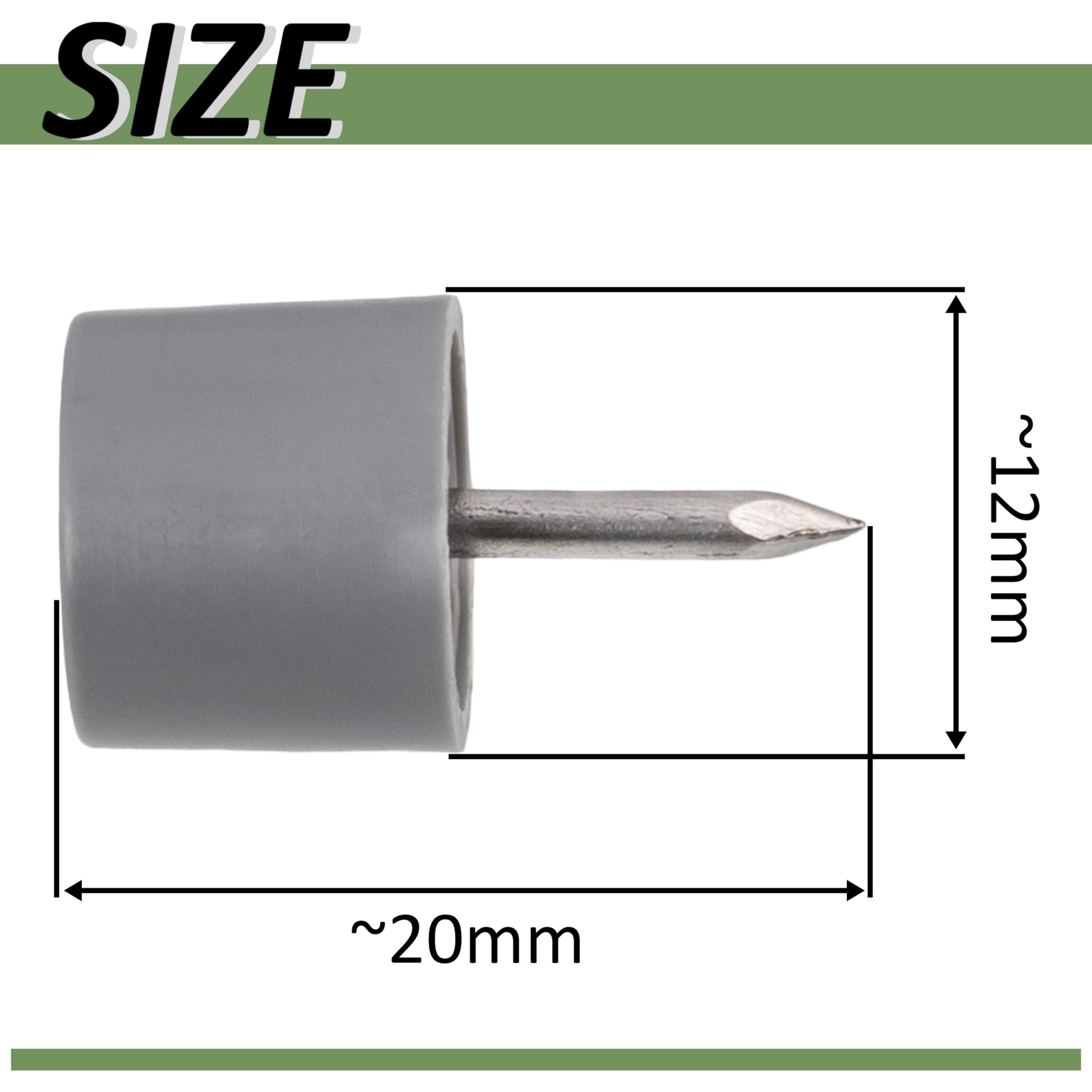 100 Supporti Mensola In Plastica E Metallo - Reggimensola Con Chiodo Ø10mm, Bianchi - Foto 7