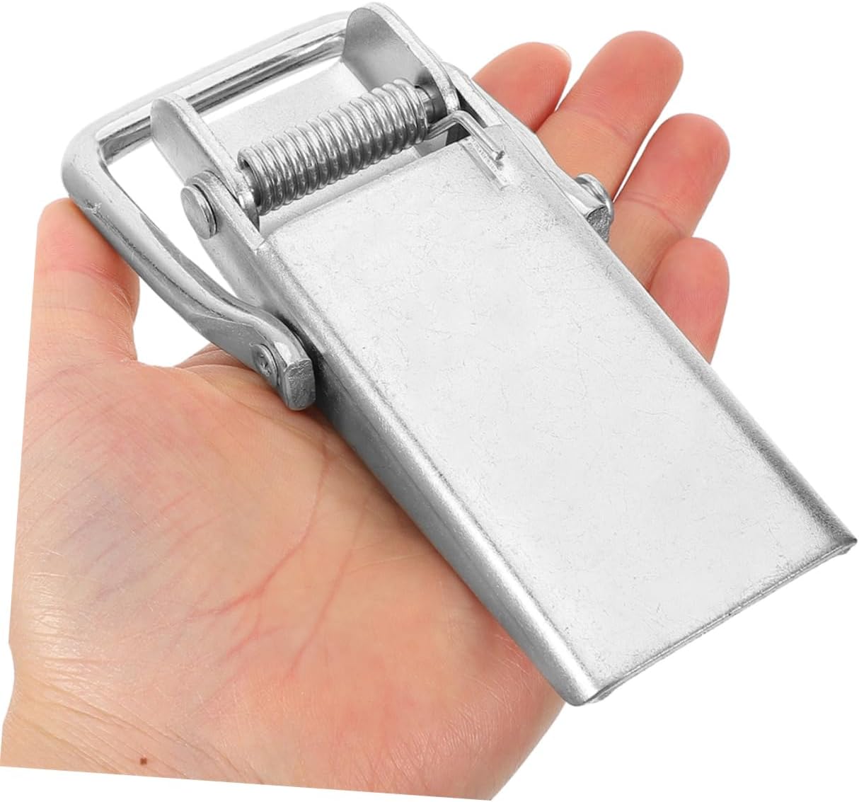 VALICLUD 2pcs Heavy Duty Stainless Steel Spring Loaded Latch for Trailer RV Gate Replacement Universal Carriage Door Lock Galvanization Hardware Suitable for Travel Trailers