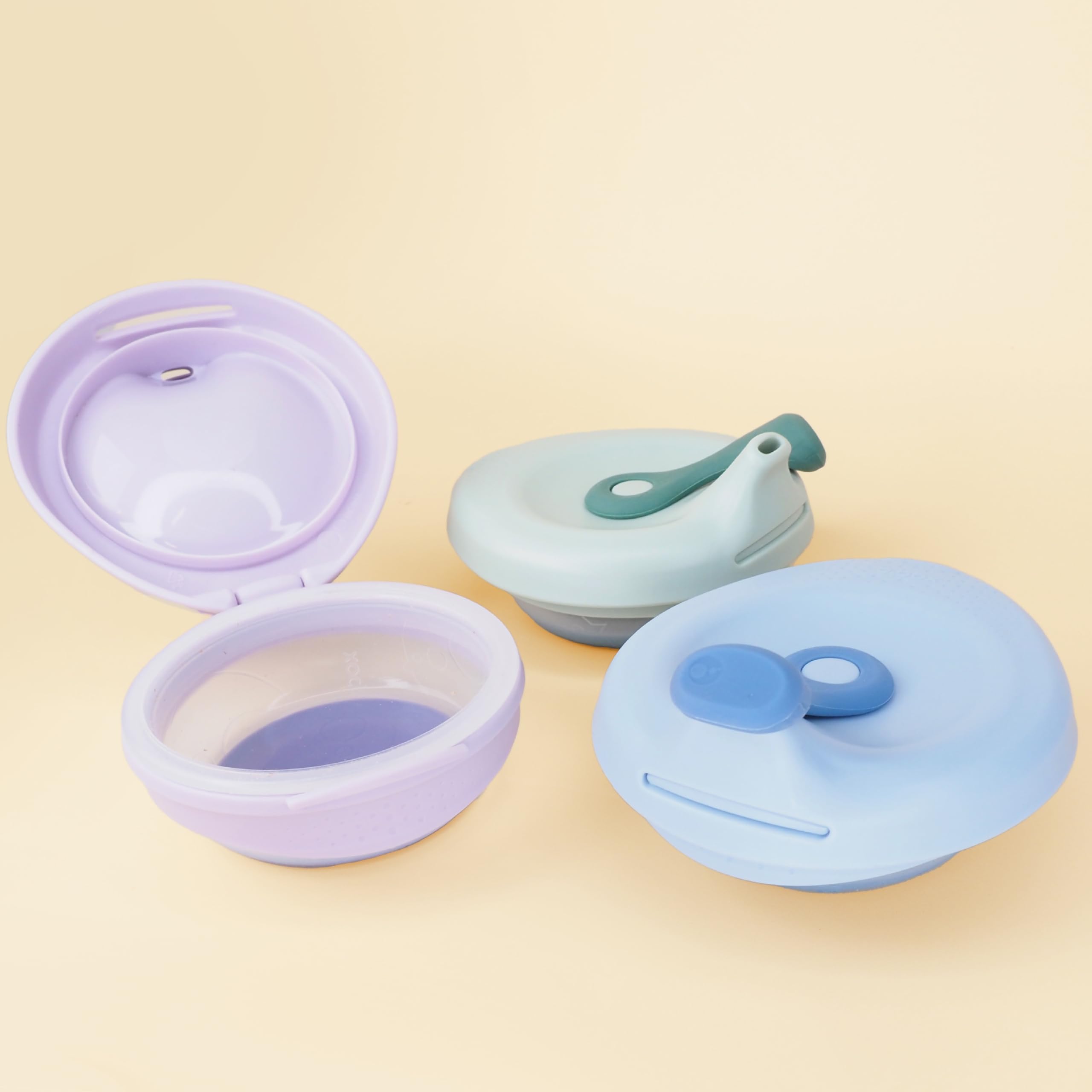 b.box Fill+Feed | Boite Repas Réutilisable pour Bébé | Boite de Conservation Alimentaire en Silicone avec Couvercle | Passe au Lave-Vaisselle et au Micro-ondes | Sans BPA | Dès 4 Mois | 110 ml