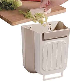 11L Foldable Wall Bathroom Trash Can | Waste Container - Under Sink Waste Bin for Garage Apartment Kitchen Bedroom Restaurant Hotel Hospital Bathroom Office Living Room