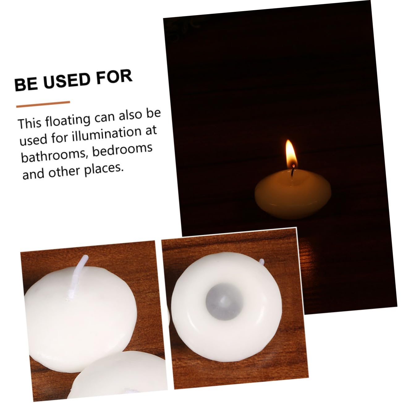 Velas Flotantes de Parafina en Color Blanco 100 Piezas para Celebraciones
