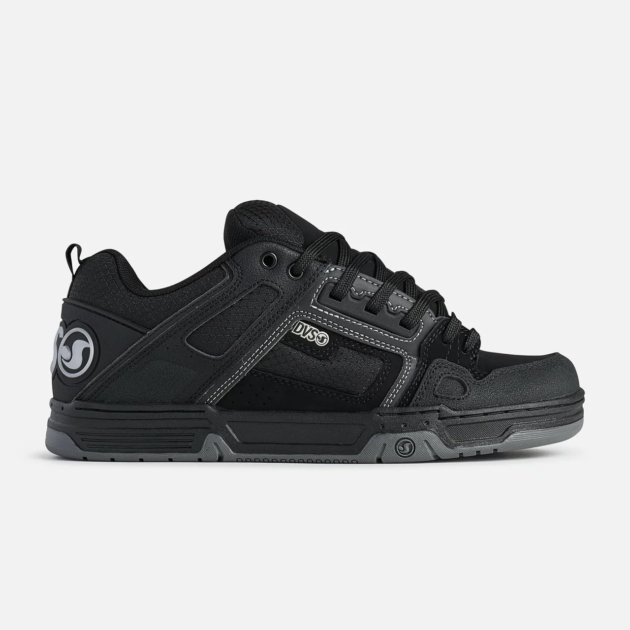 Scarpe da Skateboard – D V S Comanche Nero/Grigio da Ginnastica – Ammortizzate, Resistenti e Antiscivolo – Suola Robusta – Comfort Estremo – più Sacca