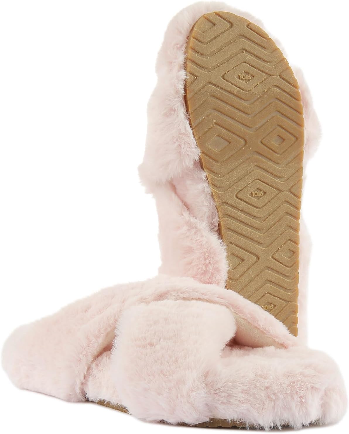 TOMS Pink Faux Fur Wm Susie Slip Womens Slippers 5 B(M) US Women Pink