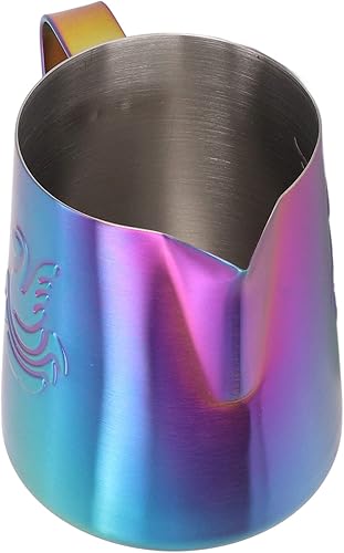 Miniatura 5 de Jarra espumosa, capacidad de 12.8fl oz, boquilla de águila, espumador de leche, grado alimenticio para crema deslumbrante