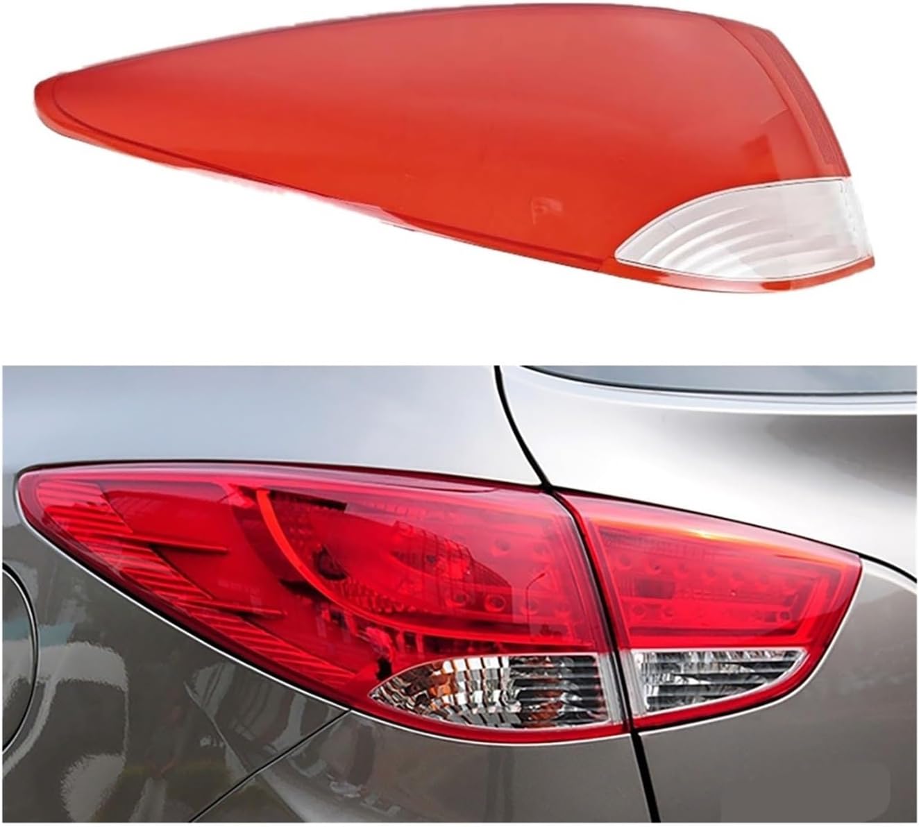 Compatible For Hyundai IX35 2009-2012 Car Accessories Rear Outer Tail Lamp Cover Taillight Brake Lights Shell Auto Replacement Parts(Outside A Pair)