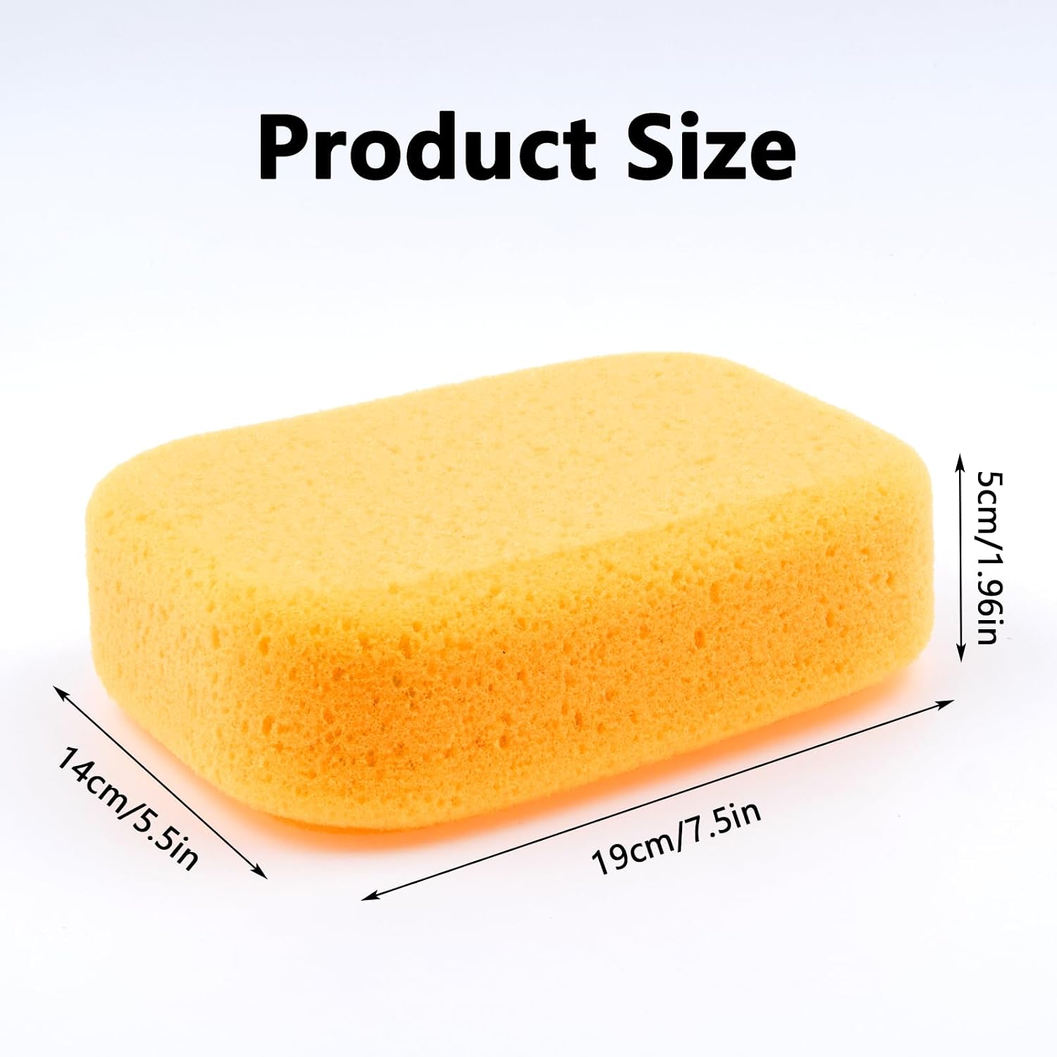 24 Pack Large Sponges Bulk for Cleaning, Thick All Purpose Foam Sponge Grout Car Wash Household Cleaning Sponge for Kitchen Bathroom, 7.5 x 5.5 x 1.9 Inch