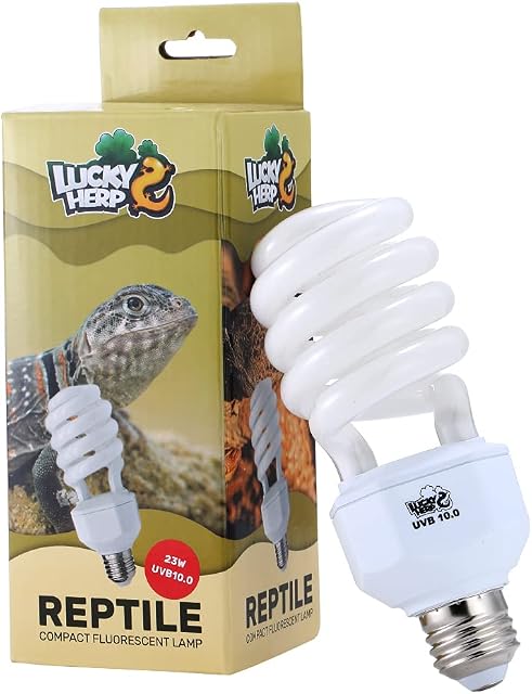 LUCKY HERP UVA UVB Reptile Light 10.0, Desert UVB 150 Compact Fluorescent Lamp 23W