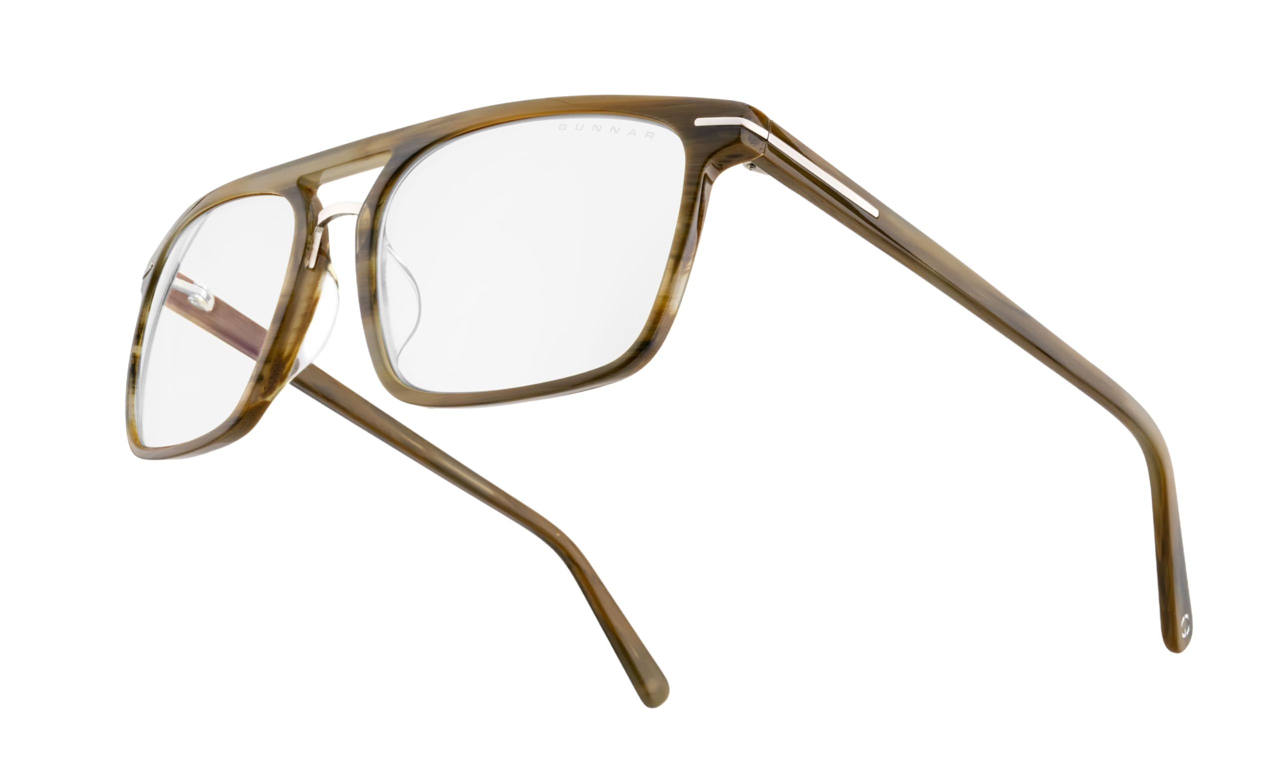 GUNNAR Gaming Glasses - Barton Sequoia Clear Lens - Blue Light Blocking Relieve Dry Eye