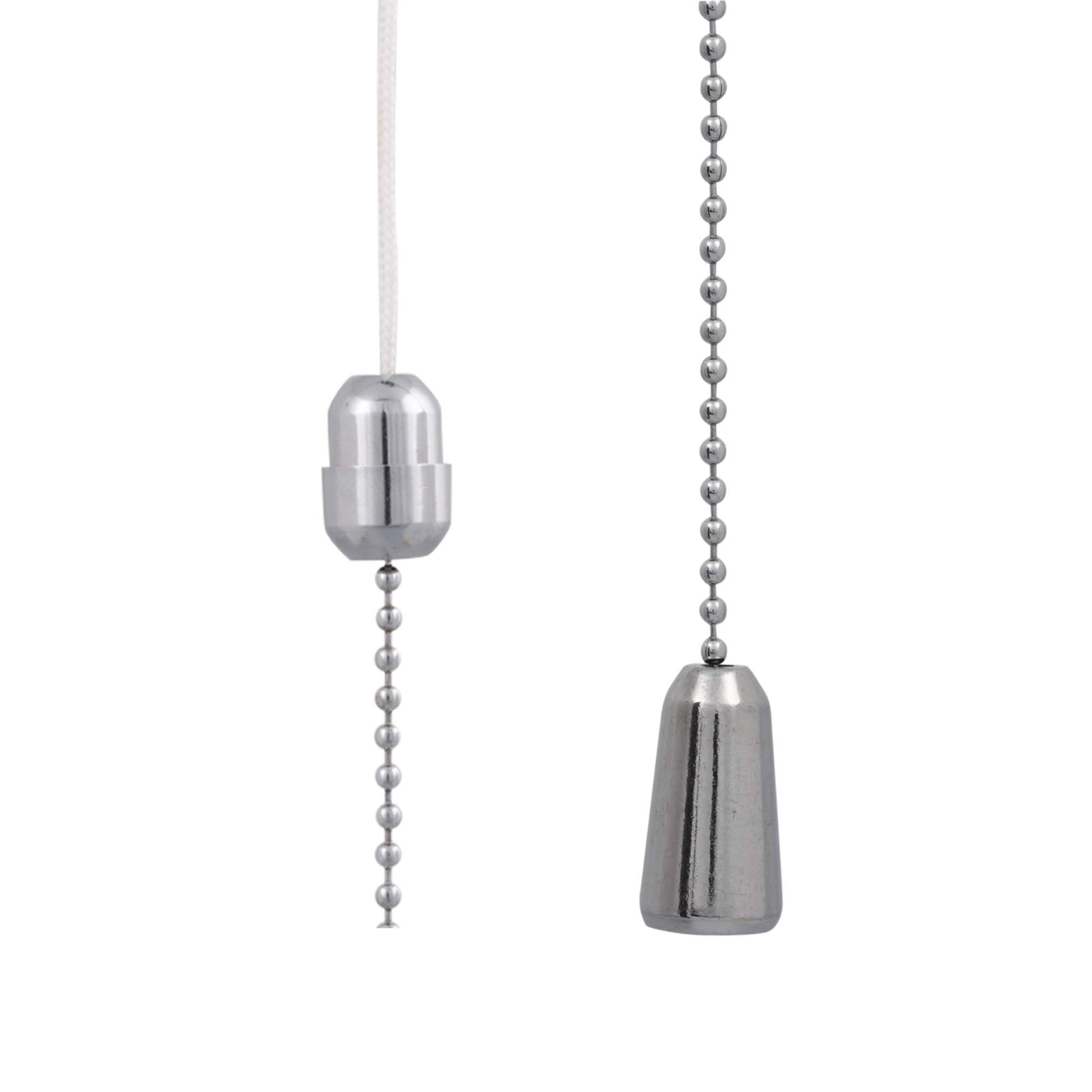 Light Pull Chain Cord Toggle 15x28mm with 80cm Chrome Chain
