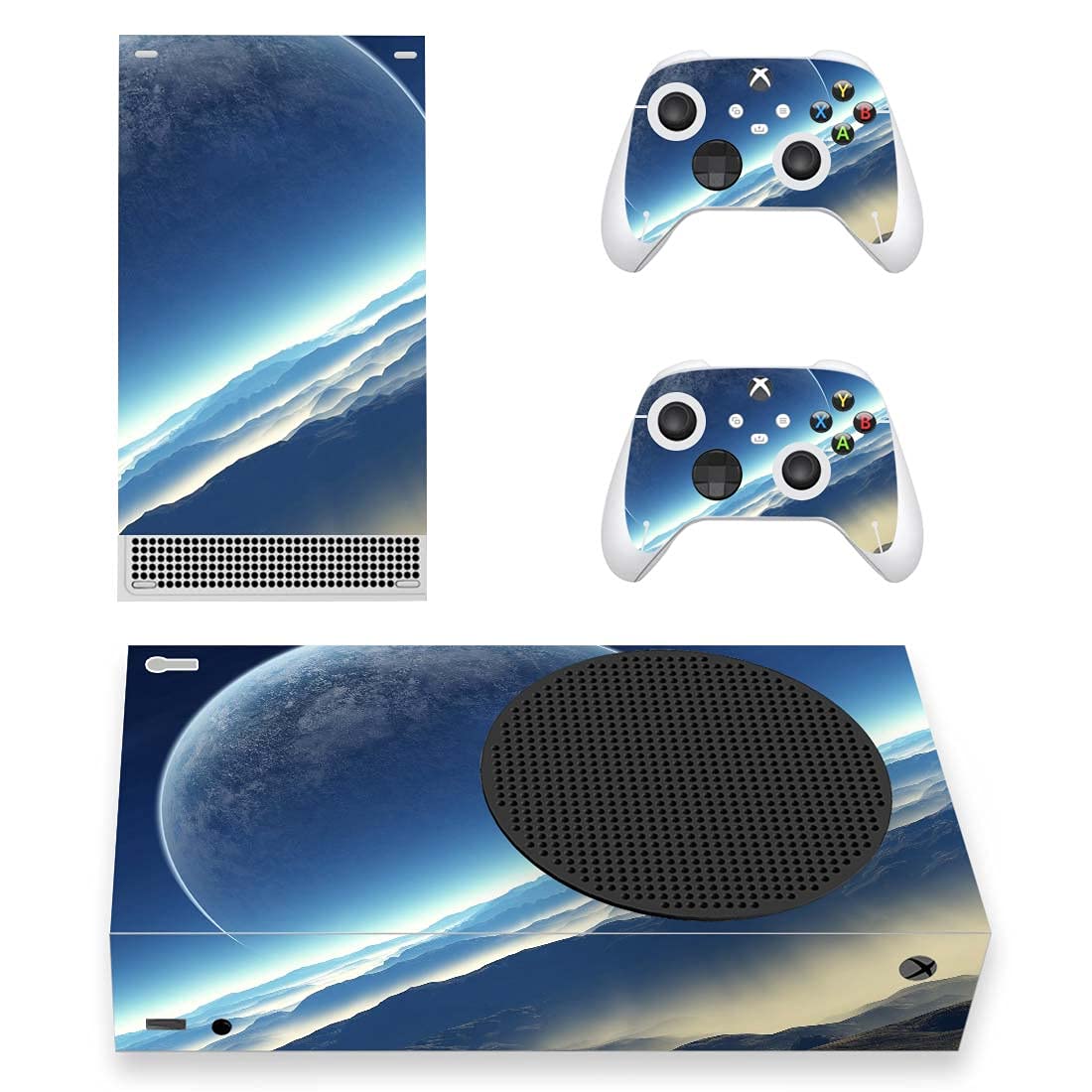 Pegatina protectora para consola Xbox Series S y 2 mandos Dualshock -0361