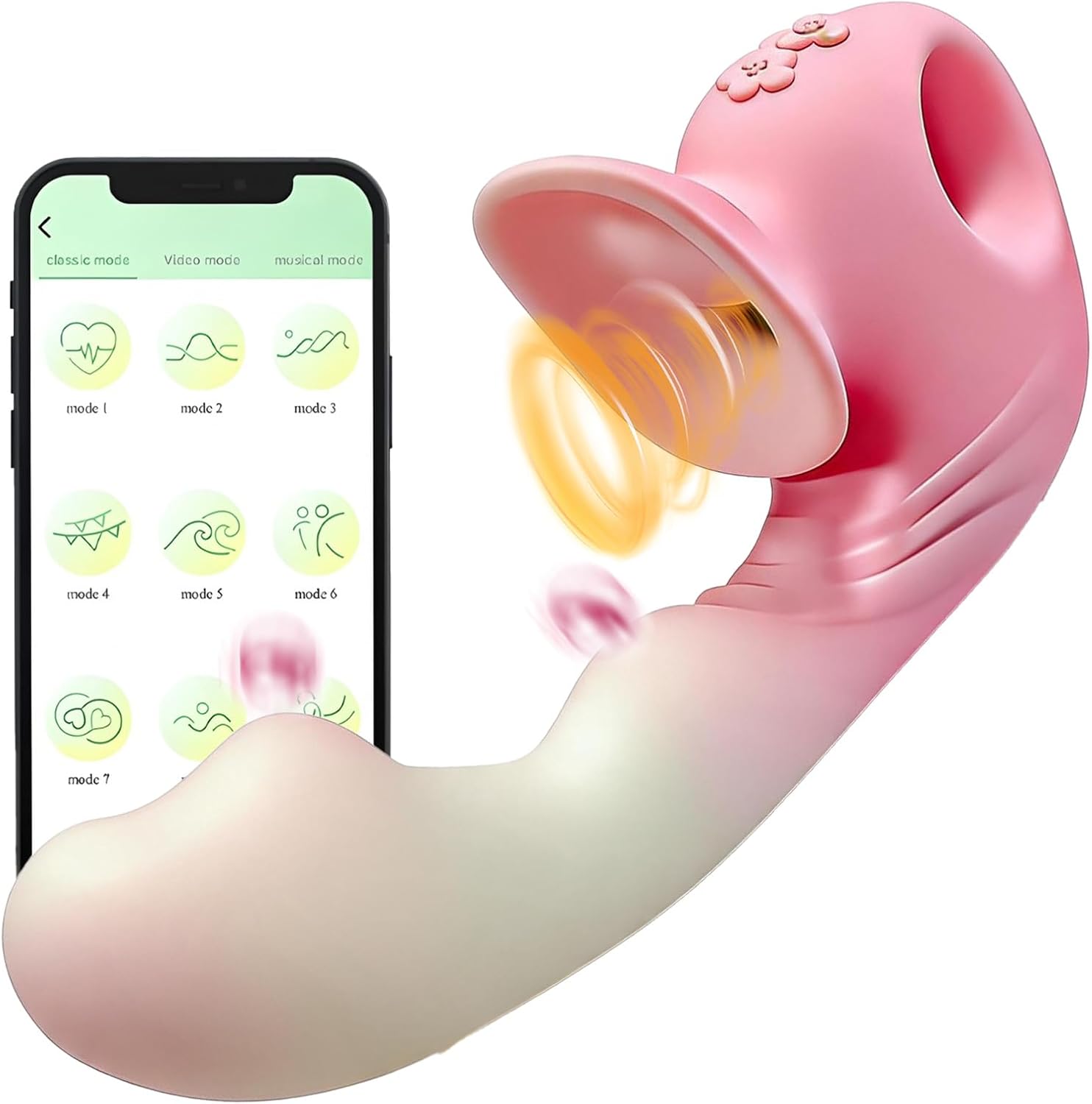 Heating Rose Vibators Toy Clitotial Massager Sucker, Handheld Vibrating Massager with 10 High Frequency Modes, Discreet Rechargeable Waterproo Device for Relaxation and Stress Relief,White