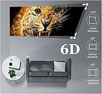 Vista 4 de C6A LED Projector Android WiFi 5G Full HD 1920 * 1080P 300inch Video Proyector for Home Theater Cinema Smart Phone Beamer (Color C6A Black)