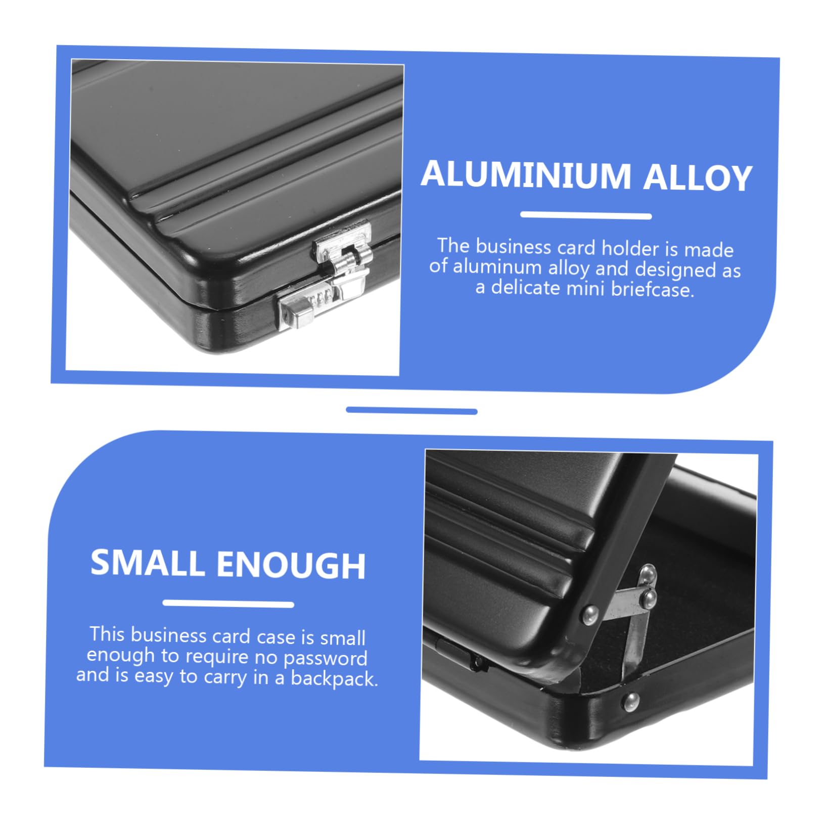 Abaodam 5 Uds Tarjetero De Metal Para Tarjetas De Visita Mini Contenedores Mini Cajas De Tarjetas Seguras Para Hombres Soporte Para Fotos De Mesa Organizador Contenedor De Metal Hombre