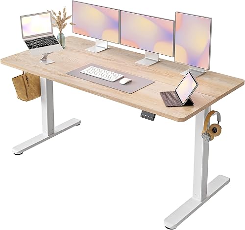 Miniatura 86 de FEZIBO - Escritorio eléctrico ajustable para trabajar sentado o de pie, 40 x 24 pulgadas, para oficina en casa, escritorio ergonómico para Negro