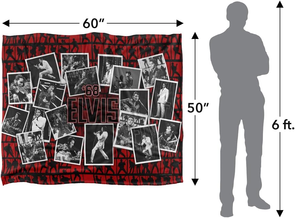 Elvis Presley Comeback to 68 Officially Licensed Silky Touch Super Soft Throw Blanket 50" x 60" - Image 5