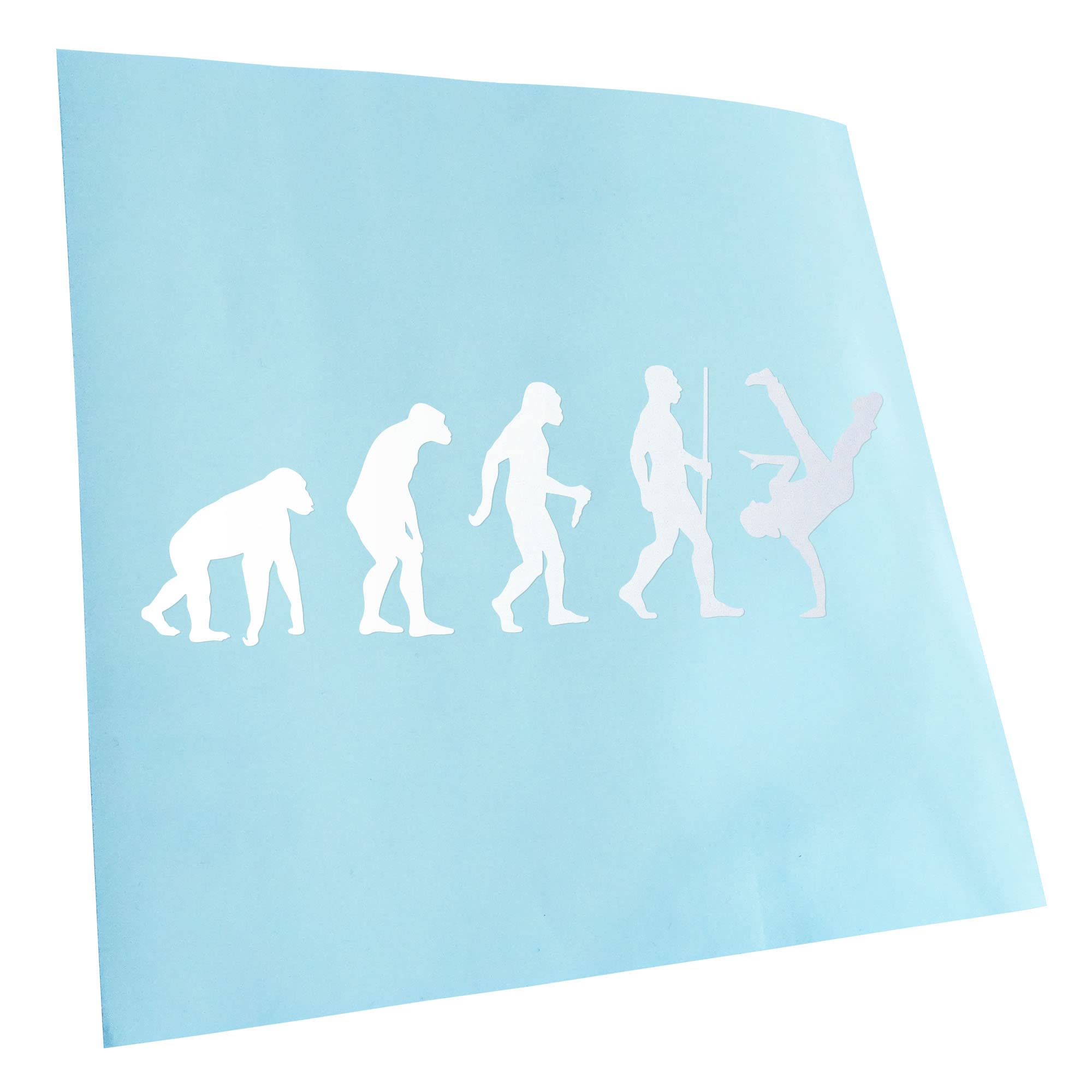 Kiwistar - Car Sticker - Breakdance Evolution - Matte White - 40 x 13 cm - Rear Window Car Sticker Weatherproof for Car Truck Moped Truck - Sticker Exterior Self-Adhesive Tuning Accessories for