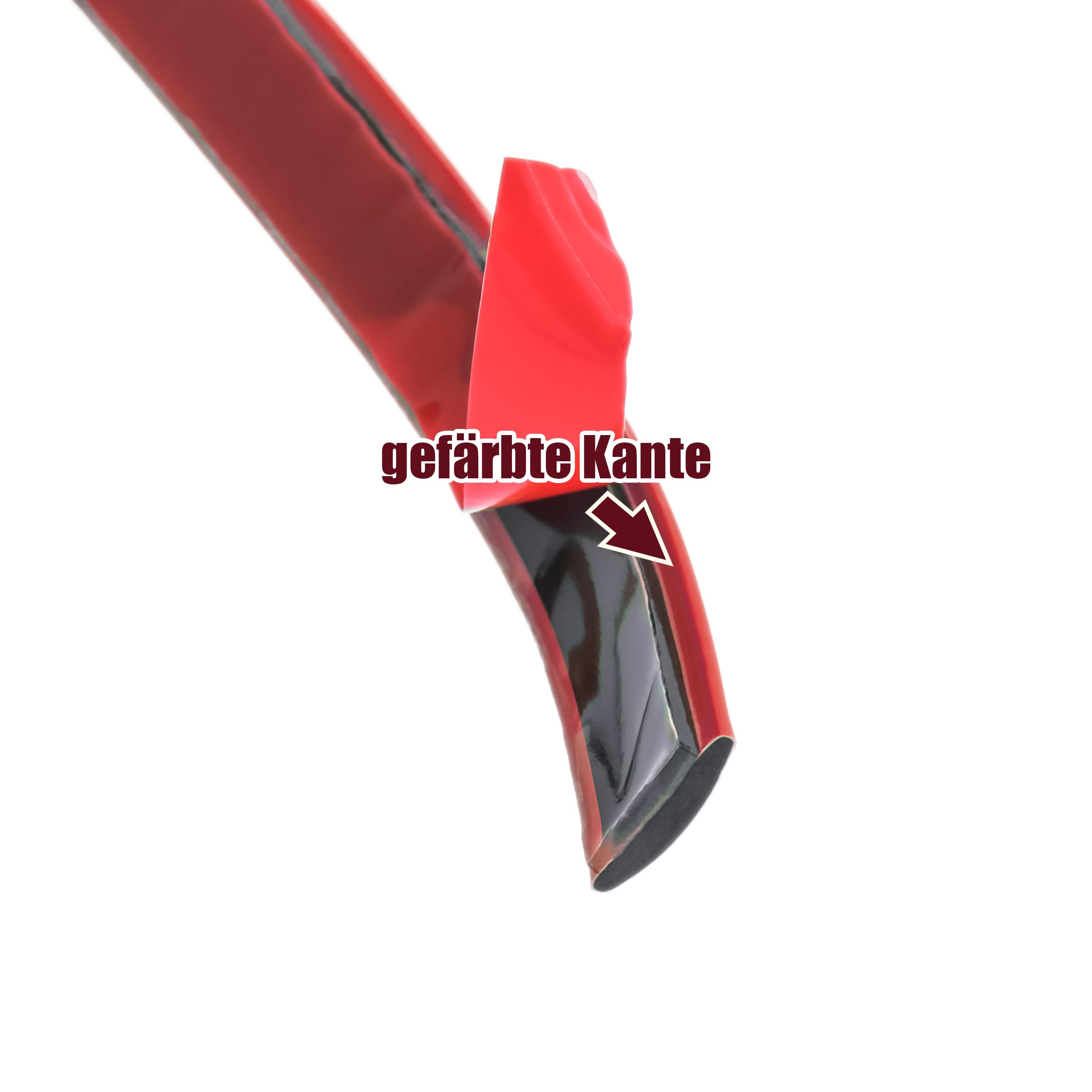 RECAMBO Modanatura decorativa rossa, versatile, flessibile e autoadesiva, 12 mm x 5 m